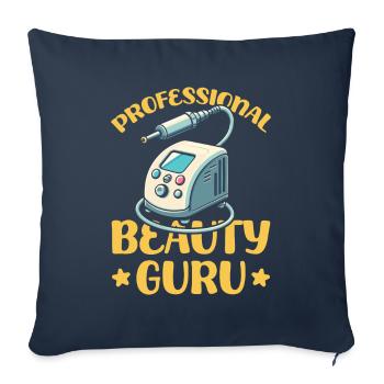 Spécialiste de la beauté - Housse de coussin décorative 45 x 45 cm - bleu marine - Devant
