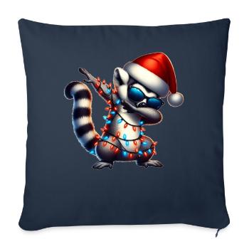 Tupfender Lemur Ringschwanz-Sonnenbrille Niedlich - Sofakissenbezug 45 x 45 cm - Navy - Vorne