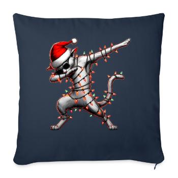 Lunettes de soleil Chat Oriental à Pois Shorthair - Housse de coussin décorative 45 x 45 cm - bleu marine - Devant