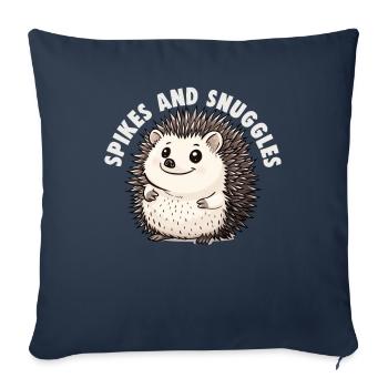 Cute Hedgehog Lover Funny Hedgehog Cute Hedgehog - Sofa pillowcase 17,3'' x 17,3'' (45 x 45 cm) - navy - Front