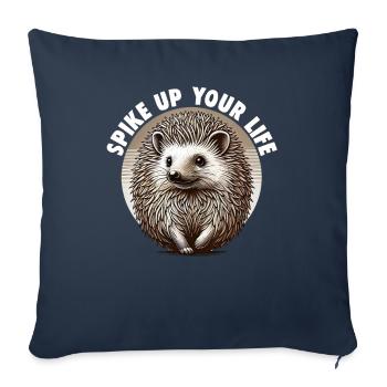 Cute Hedgehog Lover Funny Hedgehog Cute Hedgehog - Sofa pillowcase 17,3'' x 17,3'' (45 x 45 cm) - navy - Front