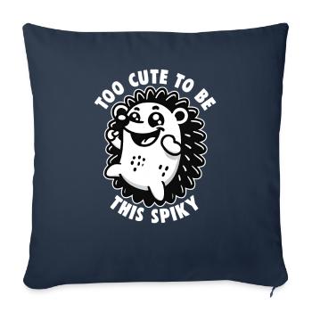 Cute Hedgehog Lover Funny Hedgehog Cute Hedgehog - Sofa pillowcase 17,3'' x 17,3'' (45 x 45 cm) - navy - Front