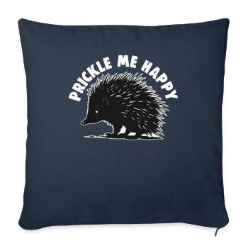 Mignon Hérisson Amoureux Drôle Hérisson Drôle Hérisson Mignon - Housse de coussin décorative 45 x 45 cm - bleu marine - Devant