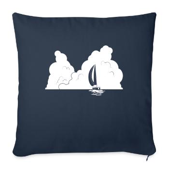 Segeln Auf Ruhiger See Mit Wolken - Sofakissenbezug 45 x 45 cm - Navy - Vorne
