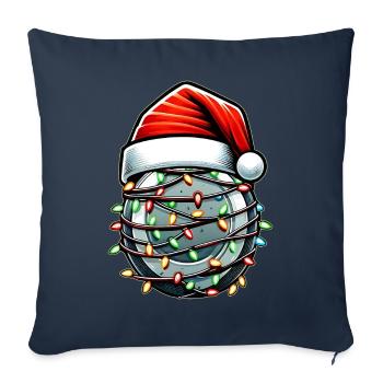 Disc Golf Disc Golfing Disc Golfer Weihnachtsmütze - Sofakissenbezug 45 x 45 cm - Navy - Vorne