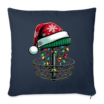 Disc Golf Disc Golfing Disc Golfer Weihnachtsmütze - Sofakissenbezug 45 x 45 cm - Navy - Vorne