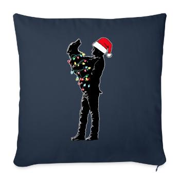 Dog Rescue Adoption Animal Rescue Santa Hat - Sofa pillowcase 17,3'' x 17,3'' (45 x 45 cm) - navy - Front