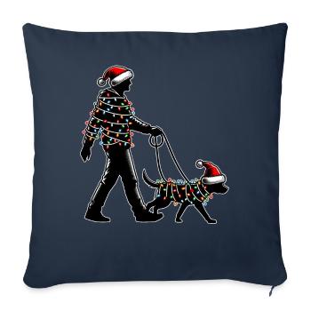 Dog Sitter Dog Walker Dog Sitter Santa Hat - Sofa pillowcase 17,3'' x 17,3'' (45 x 45 cm) - navy - Front