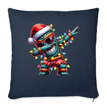 Dabbing Tiki Luau Hawaii Tiki Maske - Sofakissenbezug 45 x 45 cm - Navy - Vorne