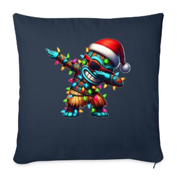 Dabbing Tiki Luau Hawaii Tiki Maske - Sofakissenbezug 45 x 45 cm - Navy - Vorne
