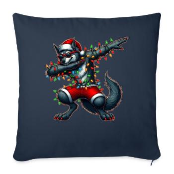 Dabbing Werewolf Sunglasses Cute Christmas - Sofa pillowcase 17,3'' x 17,3'' (45 x 45 cm) - navy - Front