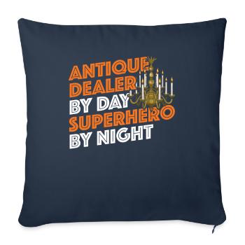 Antique dealer - Sofa pillowcase 17,3'' x 17,3'' (45 x 45 cm) - navy - Front
