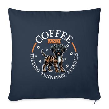 Coffee and Treeing Tennessee Brindle - Sofa pillowcase 17,3'' x 17,3'' (45 x 45 cm) - navy - Front