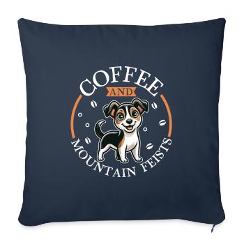 Café et Fête de la Montagne - Housse de coussin décorative 45 x 45 cm - bleu marine - Devant