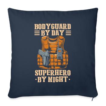 Garde du corps - Housse de coussin décorative 45 x 45 cm - bleu marine - Devant