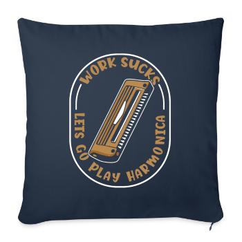 Harmonica - Housse de coussin décorative 45 x 45 cm - bleu marine - Devant