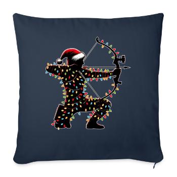 Archer Archery Bow and arrow Weihnac - Sofa pillowcase 17,3'' x 17,3'' (45 x 45 cm) - navy - Front