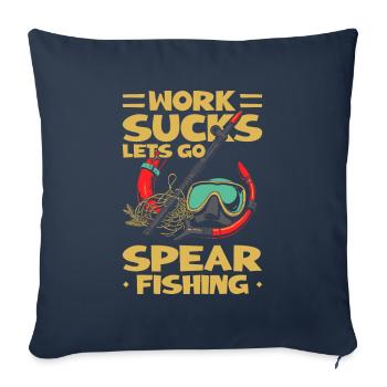 Spearfishing Fishing - Sofa pillowcase 17,3'' x 17,3'' (45 x 45 cm) - navy - Front