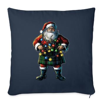 Santa Claus Scottish Kilt Scotland Christmas - Sofa pillowcase 17,3'' x 17,3'' (45 x 45 cm) - navy - Front