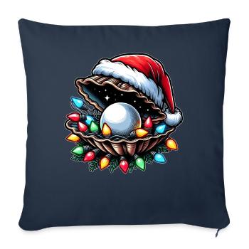 Seashell Seashell Beach Christmas Hat Xmas - Sofa pillowcase 17,3'' x 17,3'' (45 x 45 cm) - navy - Front