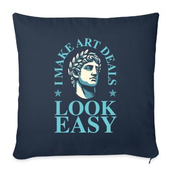 Art dealer - Sofa pillowcase 17,3'' x 17,3'' (45 x 45 cm) - navy - Front