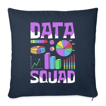 Analyst Squad - Sofa pillowcase 17,3'' x 17,3'' (45 x 45 cm) - navy - Front