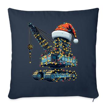 Kranführer HEO Heavy Equipment Weihnachtsmütze - Sofakissenbezug 45 x 45 cm - Navy - Vorne