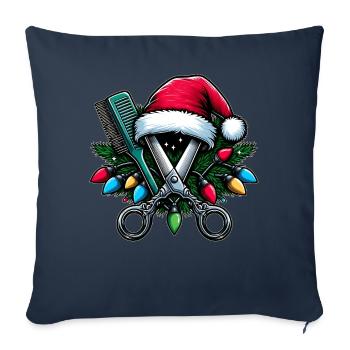Hairdresser Hairdresser Christmas Hat Xmas - Sofa pillowcase 17,3'' x 17,3'' (45 x 45 cm) - navy - Front