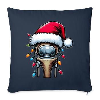 Knee Joint Replacement Bionic Surgery Christmas Fever - Sofa pillowcase 17,3'' x 17,3'' (45 x 45 cm) - navy - Front