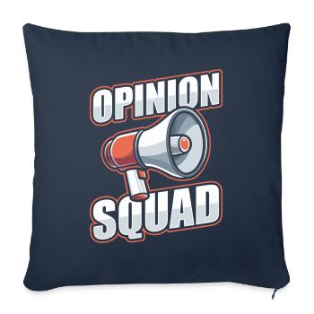 Chroniqueur Kader - Housse de coussin décorative 45 x 45 cm - bleu marine - Devant