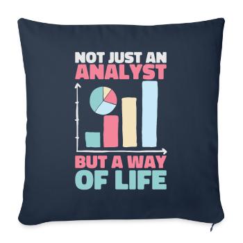 Analyst - Sofa pillowcase 17,3'' x 17,3'' (45 x 45 cm) - navy - Front
