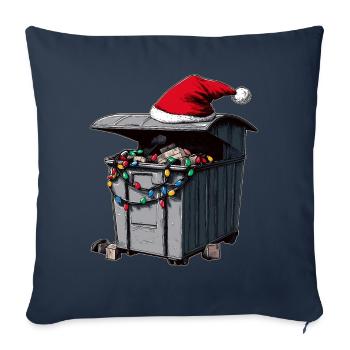 Dumpster Diving Garbage Diver Trash Picker - Sofa pillowcase 17,3'' x 17,3'' (45 x 45 cm) - navy - Front