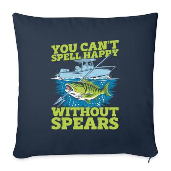 Spearfishing Fishing - Sofa pillowcase 17,3'' x 17,3'' (45 x 45 cm) - navy - Front