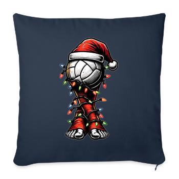 Footvolley Sport Santa Hat Xmas - Sofa pillowcase 17,3'' x 17,3'' (45 x 45 cm) - navy - Front