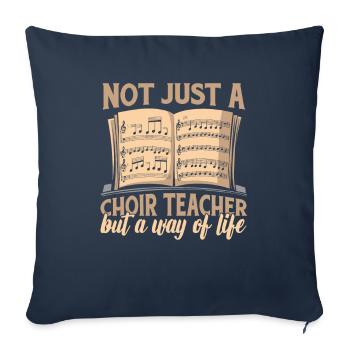 Professeur de chorale - Housse de coussin décorative 45 x 45 cm - bleu marine - Devant