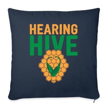 Hearing Aid Specialist Team - Sofa pillowcase 17,3'' x 17,3'' (45 x 45 cm) - navy - Front