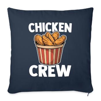 Poulet Wing Crew Nourriture pour ailes de poulet frites - Housse de coussin décorative 45 x 45 cm - bleu marine - Devant