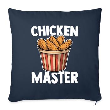 Chicken Wing Master Aliments pour ailes de poulet frites - Housse de coussin décorative 45 x 45 cm - bleu marine - Devant