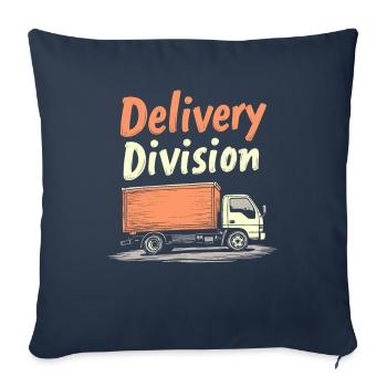 Équipe de chauffeurs-livreurs - Housse de coussin décorative 45 x 45 cm - bleu marine - Devant