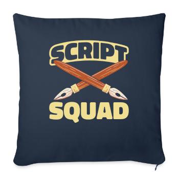Calligraphy Team - Sofa pillowcase 17,3'' x 17,3'' (45 x 45 cm) - navy - Front