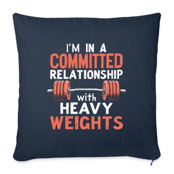 Musculation bodybuilders - Housse de coussin décorative 45 x 45 cm - bleu marine - Devant