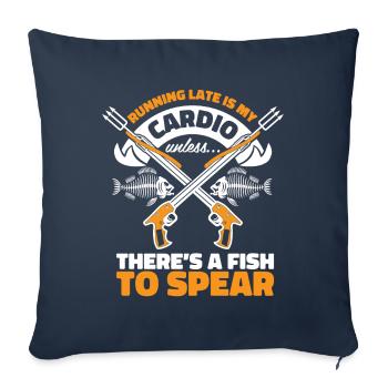 Spearfishing Fishing - Sofa pillowcase 17,3'' x 17,3'' (45 x 45 cm) - navy - Front