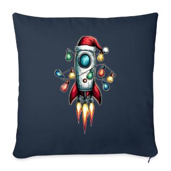 Space Rocket Rocket Astronomy Science - Sofa pillowcase 17,3'' x 17,3'' (45 x 45 cm) - navy - Front