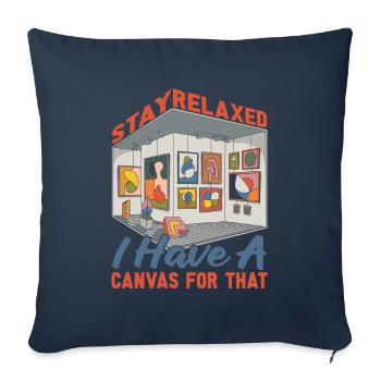 Art dealer - Sofa pillowcase 17,3'' x 17,3'' (45 x 45 cm) - navy - Front