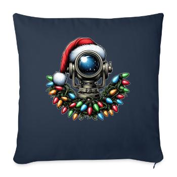 télescope Observation des étoiles Astronomie - Housse de coussin décorative 45 x 45 cm - bleu marine - Devant
