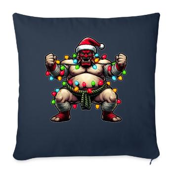Sumo-Ringen Japanischer Sumo-Ringer - Sofakissenbezug 45 x 45 cm - Navy - Vorne