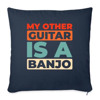 Banjo - Housse de coussin décorative 45 x 45 cm - bleu marine - Devant
