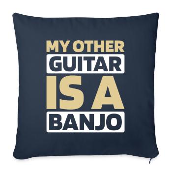 Banjo - Housse de coussin décorative 45 x 45 cm - bleu marine - Devant