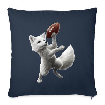 Arctic Fox Football - Sofa pillowcase 17,3'' x 17,3'' (45 x 45 cm) - navy - Front