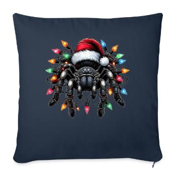 Tarantula Spider Christmas Hat Xmas - Sofa pillowcase 17,3'' x 17,3'' (45 x 45 cm) - navy - Front